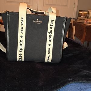 Kate Spade Black Canvas Small Tote. I have only used this 8 days.